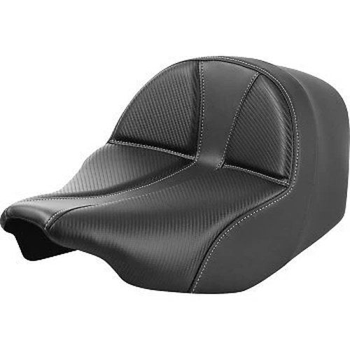 Saddlemen 823-07-0042 Dominator Solo Seat Carbon Fiber Silver Stitch for 23-24