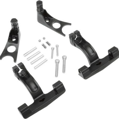 Drag Specialties 1621-0513 Black Passenger Floorboard Mount Kit - Softail 00-17