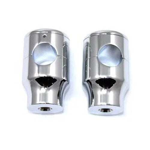 V-Twin 25-0224 Chrome 2" Riser Set with Hidden Screws for 1" Harley Application