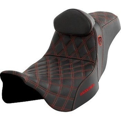 Saddlemen SC80807REDRT Pro Series Sdc Performance Gripper Seat Red Stitch 08-23