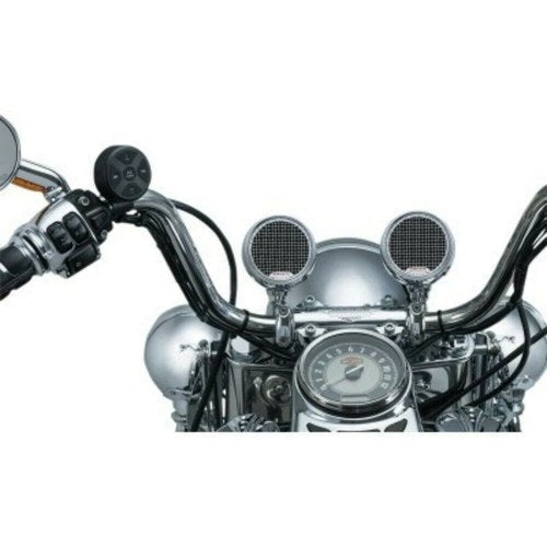 Kuryakyn 2712 Chrome Road Thunder Speaker Pods Bluetooth Audio Motorcycle Kit