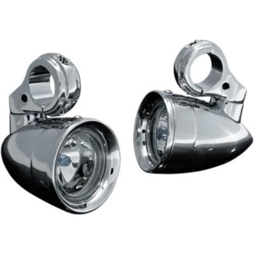 Kuryakyn 5019 Chrome Engine Guard Driving Lights for Harley 1-1/4"