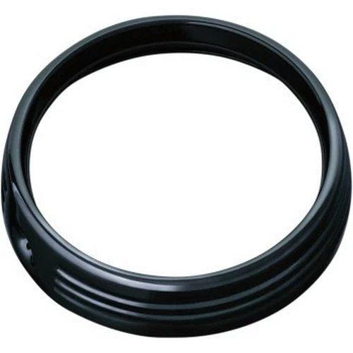 Kuryakyn 6916 Gloss Black 7" Headlight Trim Ring 14-21 FLHT/FLHX & Trike
