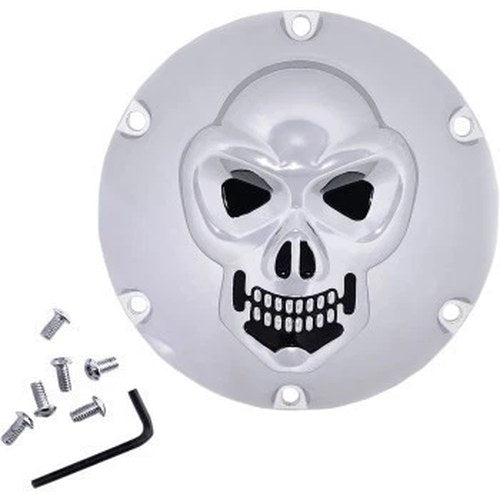 Drag Specialties 1107-0631 Chrome 3-D Skull Derby Cover for 04-21 Sportster