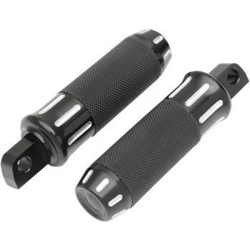 Drag Specialties 1620-1333 Black Custom Footpegs for Harley Male Mount