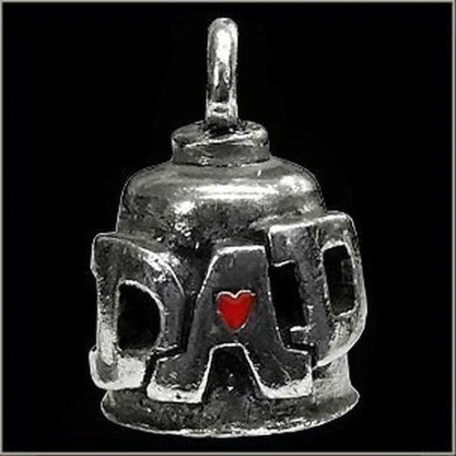 Pewter Motorcycle Gremlin Bell Dad Made in Usa