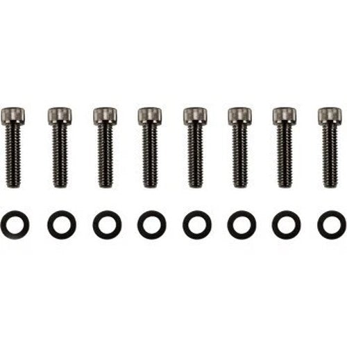 Black Chrome Transmission Bearing Housing Knurled Bolt Kit f Harley M8 17-22 All