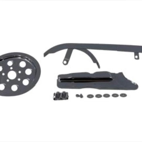 V-Twin 27-0541 Chrome Belt Guard Pulley Cover Kit for 91-99 Sportster