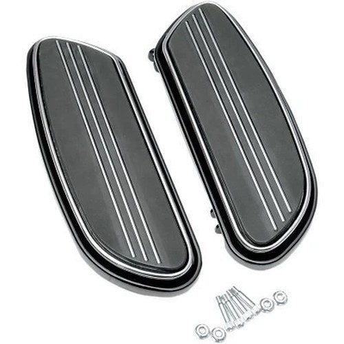 Drag Specialties Black Sweeper Floorboards for Flst & Harley Touring