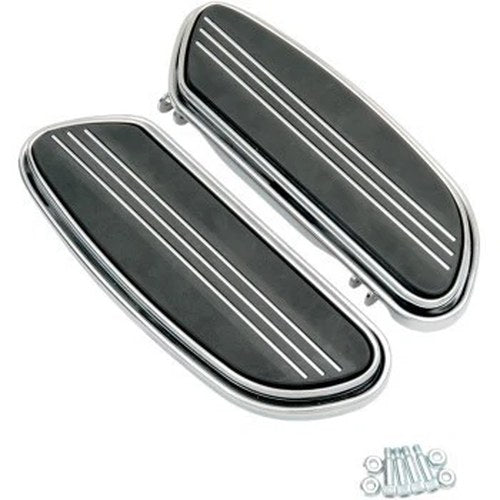 Drag Specialties Chrome Driver Floorboards for Harley Touring & Flst