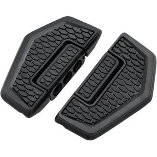Kuryakyn 5909 Satin Black Hex Folding Floorboards without Adapters