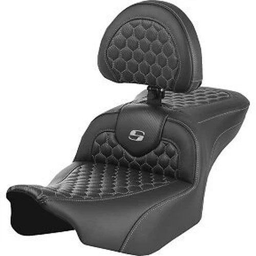 Saddlemen 0801-1750 Roadsofa Backrest Seat Gray Stitch Harley FLTR/FLHX '23-'24