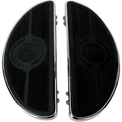 Drag Specialties 1621-0161 Vintage Half-Moon Style Floorboards for Harley Driver