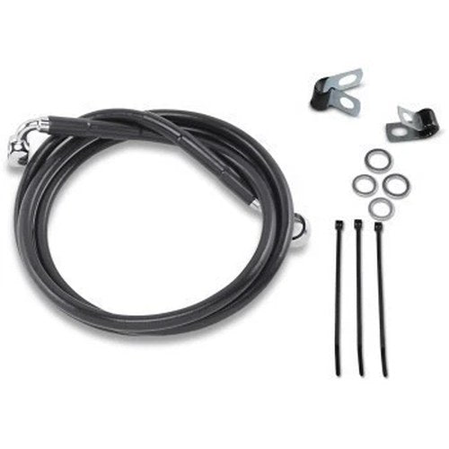 Drag Specialties 1741-2548 Extended Length +8" Black Vinyl Brake Line Kit