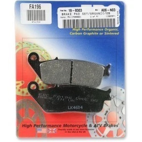Ebc FA196 Organic "FA" Front Brake Pads for Buell Blast 00-08