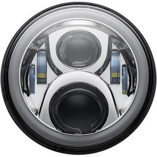 Custom Dynamics CD-7-13-C Chrome ProGlow 7" LED Halo Headlamp 94-13 Touring