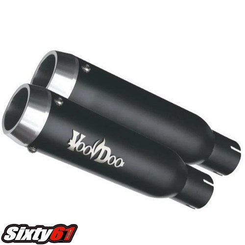 Hayabusa Voodoo Exhaust 2008-2019 2020 Dual Mini Meg Shorty Black Steel Suzuki