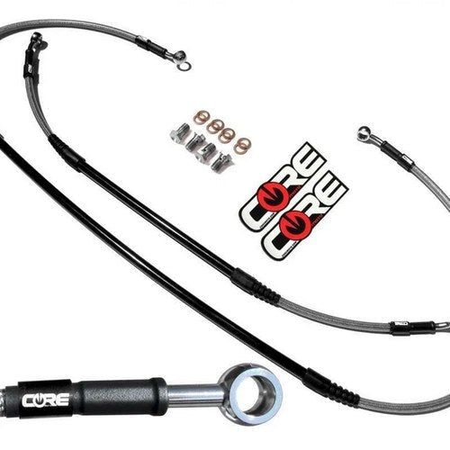Kawasaki KX65 Brake Lines 2000-2019 Front Rear Clear Natural Stainless Steel