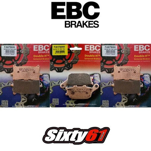 Honda Cbr 1000RR Brake Pads 2005-2006 Ebc Front and Rear HH Sintered (3 sets)