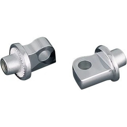 Kuryakyn 8881 Chrome Splined Foot Peg Adapters for Harley Male Mount Use