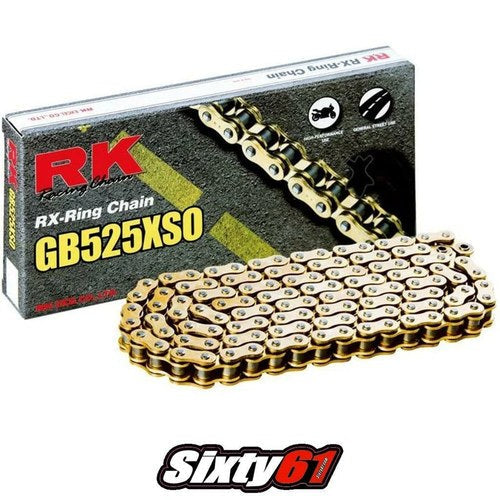 Suzuki Gsxr 750 Gold Black Chain RK X-Ring Xso 150 Link 525 Extended Swingarm