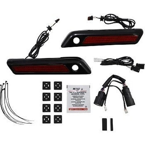 Custom Dynamics Black/Red Saddlebag LED Latch Light for 14-21 Touring