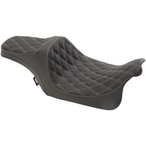 Drag Specialties Predator Iii Seat Black Double Diamond for Harley 08-21 Touring