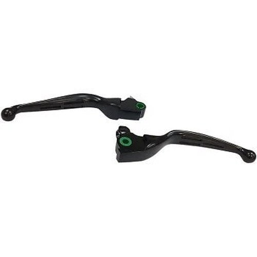 Drag Matte Black Slotted Wide Blade Brake & Clutch Levers Set for Trikes 17-18