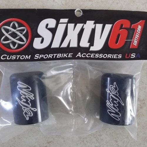 Kawasaki Bar Ends Black Engraved 500 ZX6R ZX9R ZX10RF