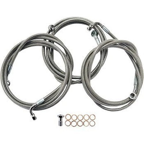 LA Choppers LA-8052B16 Stainless Steel Brake Line Kit 15-17"
