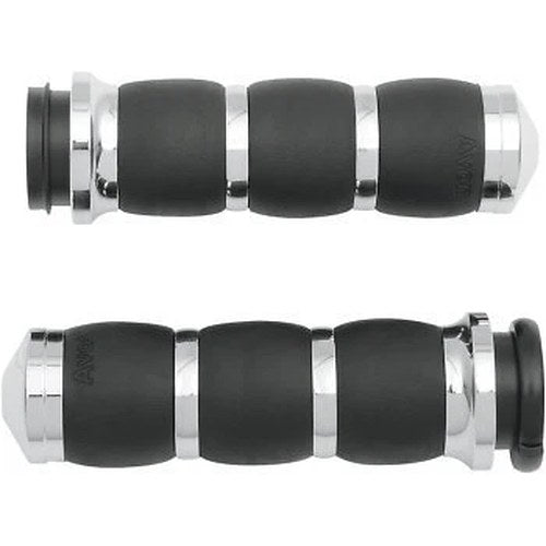 Avon AIR-93-FLY Chrome 3-Ring Velvet Air Hand Grips for Harley Electronic Tbw