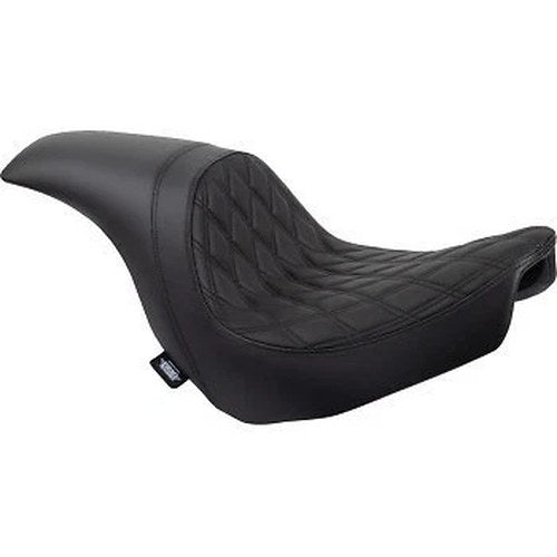 Drag Specialties 0802-1517 Double Diamond Stitch Predator Seat FLSB/FXLR 18-23