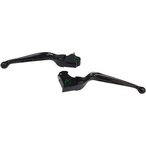 Matte Black Slotted Wide Blade Brake & Clutch Levers Set for Harley Trikes 14-16