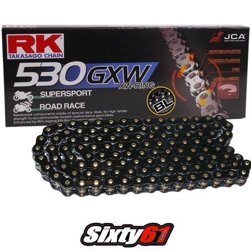 Kawasaki ZX14R Black RK Chain Gxw 150 Link-530 XW-Ring for Swingarm Extension