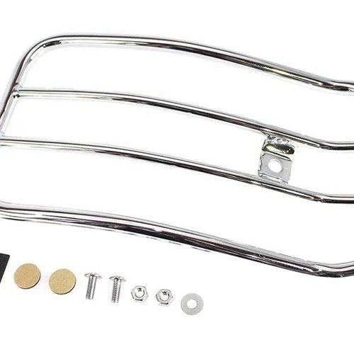 V-Twin 50-0068 Chrome 7" Solo Luggage Rack for 18-20 Fxlr