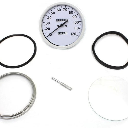 V-Twin 39-0487 Replica 2:1 Speedometer with Black Needle