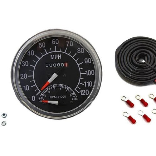 V-Twin 39-0380 Speedometer with 2240:60 Ratio and Tachometer