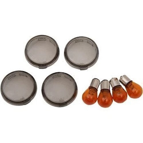 Drag Specialties 0906-6316 Smoke Turn Signal Lens Bulb Kit for Snap-In Harley