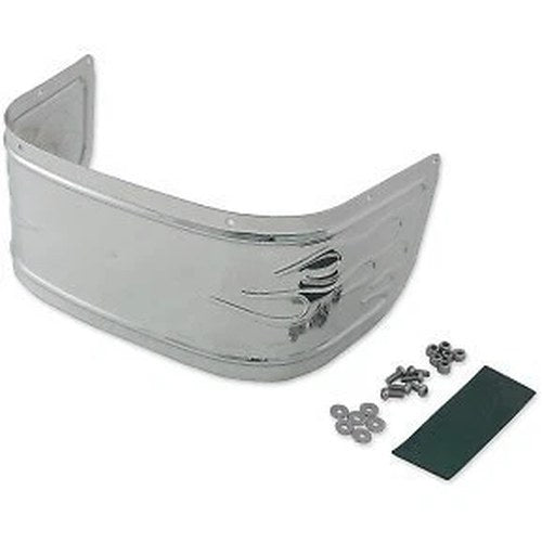 Drag Specialties 1405-0223 Chrome Flame Front Fender Skirt for 14-22 Touring