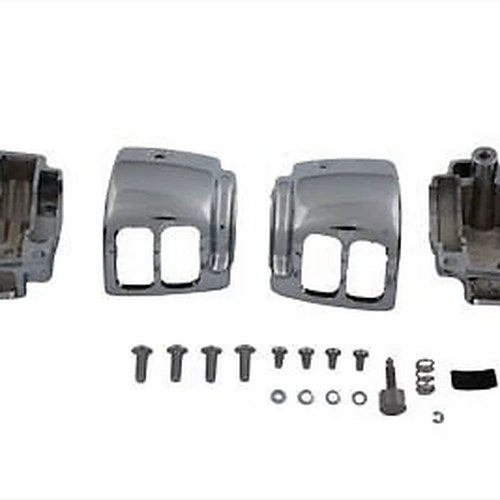 V-Twin 26-0796 Handlebar Switch Housing Kit Chrome