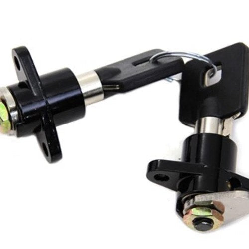 V-Twin 49-1005 Black Saddlebag Lock Set w/ Keys for Harley OEM Saddlebags