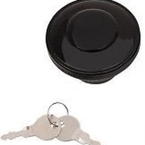 Drag Specialties 0703-0816 Black Left Hand Non-Vented Screw-In Locking Gas Cap