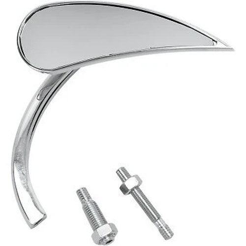 Arlen Ness 13-411 Chrome Micro Rad II Teardrop Mirror Right Side Sold Each