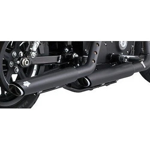 Vance & Hines 46361 Black 3" Twin Slash Slip-On Mufflers for 14-21 Sportster