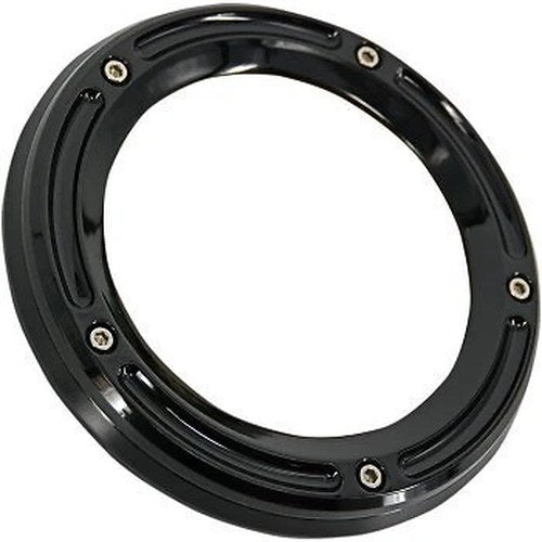 Trask Gloss Black See Through Assault Derby Cover for Harley M8 Touring 16-22