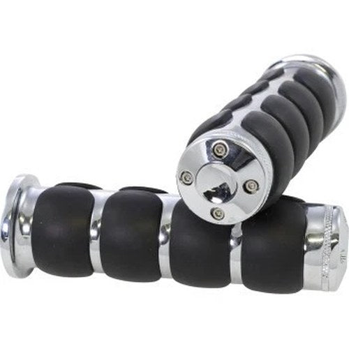 Kuryakyn 6241 Chrome Iso Hand Grips for 7/8" Handlebars Honda Rebel 250 99-16