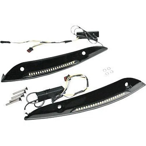 Custom Dynamics Black Windshield Trim Standard LED Turn Signals 15-22 Road Glide