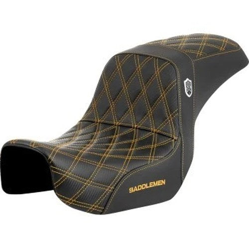 Saddlemen SC80604GOL Pro Series Sdc Performance Grip Seat-Gold Stitch-Dyna 06-17