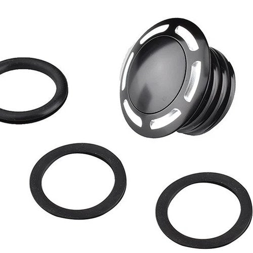 V-Twin 38-0669 Slot Pop Up Vented Gas Cap Black