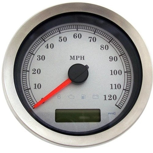 V-Twin 39-0877 4" Electronic Speedometer Assembly Silver